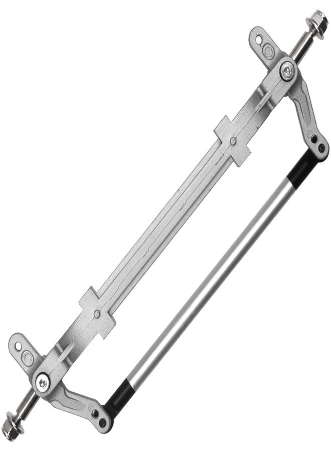 Vgoohobby Metal Front Axle Steering Link Rod Pole Wheel Axle Compatible with Tamiya 1/14 RC Tractor Truck (Silver) - Image 2